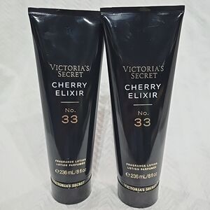Set of 2 Victoria Secret Fragrance Lotion Cherry Elixir No. 33 / 8 oz